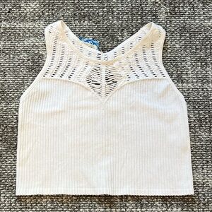 Free People Ivory Knit Crop Top